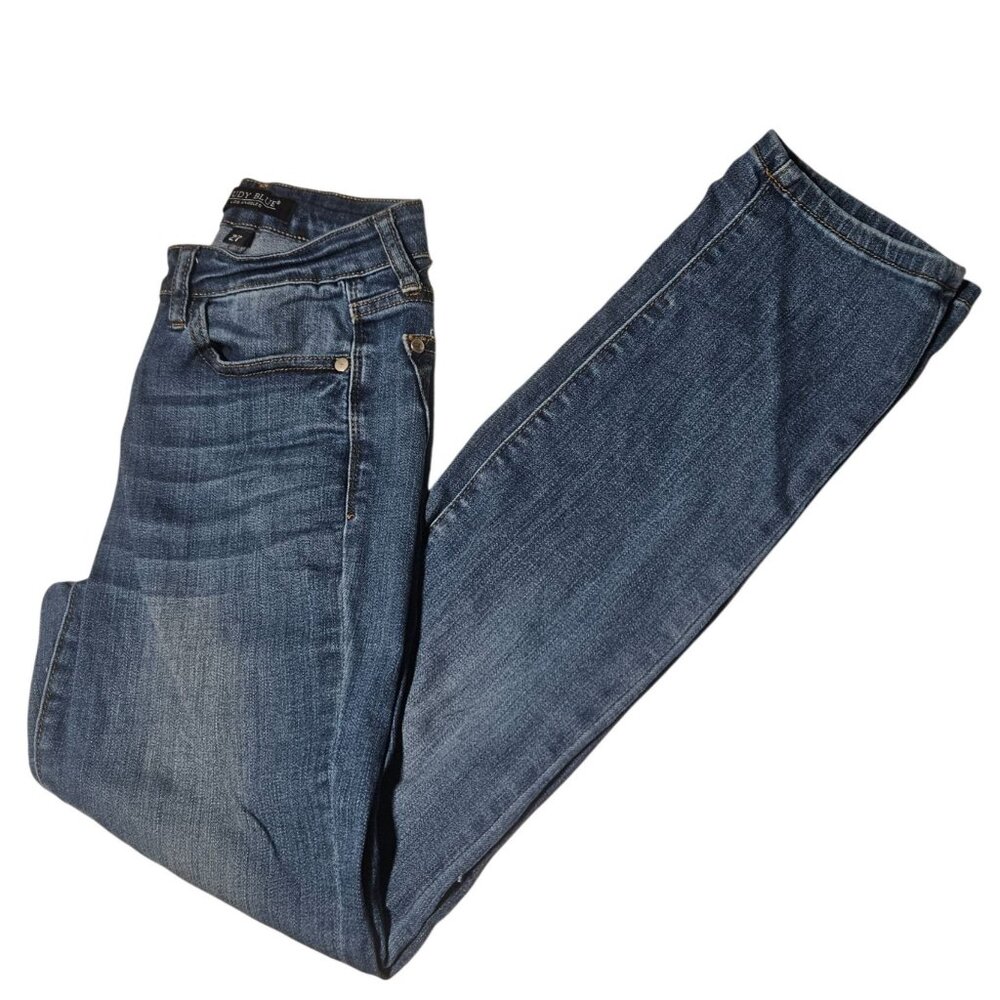 Judy Blue Straight Fit Jeans Womens Size 27 Mid Rise Medium Wash Denim Pants